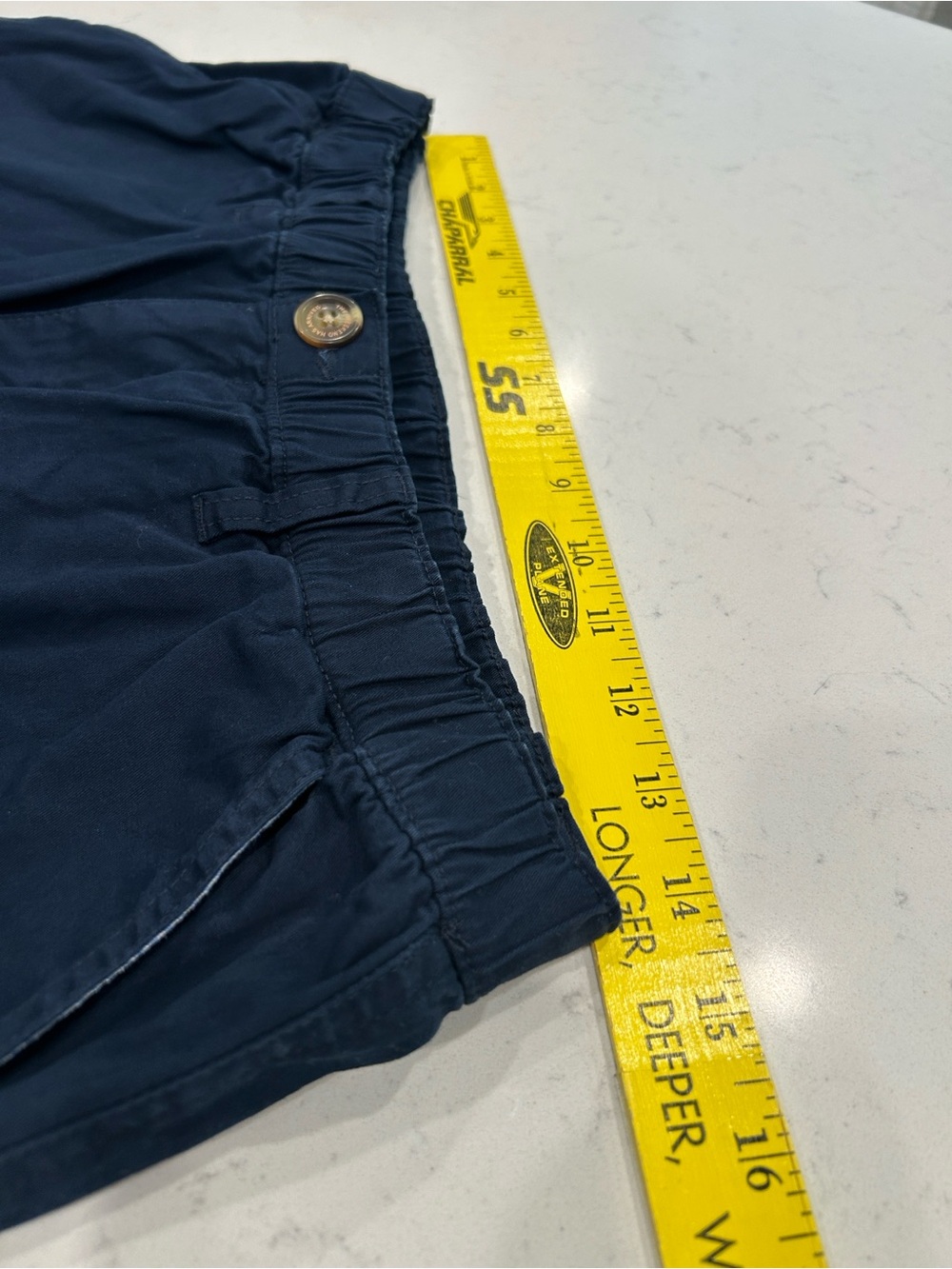 chubbies Navy Flat-Front Men’s Shorts with Elastic Waist - Picture 3 of 9